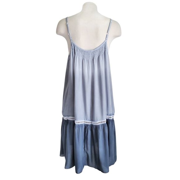 Island Planet Ombre Grey Soft Loose Fitting Dress Spaghetti Straps Size S/M - Picture 5 of 13